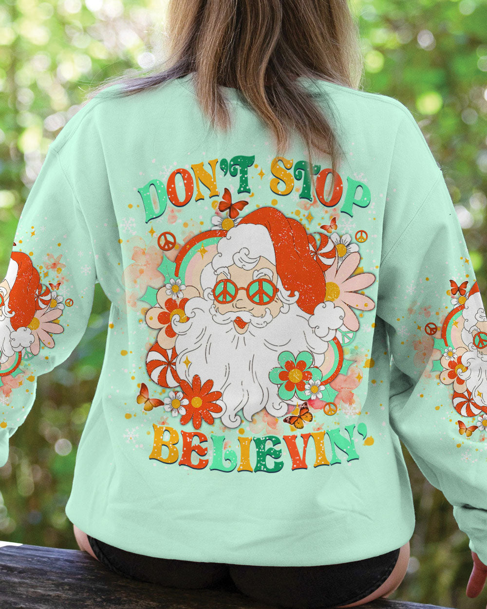 DON'T STOP BELIEVING CHRISTMAS ALL OVER PRINT - TYHN1211247
