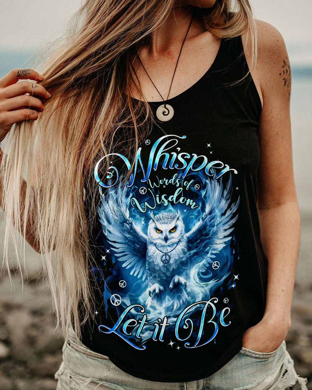WHISPER WORDS OF WISDOM LET IT BE OWL ALL OVER PRINT - TYPQ0111251
