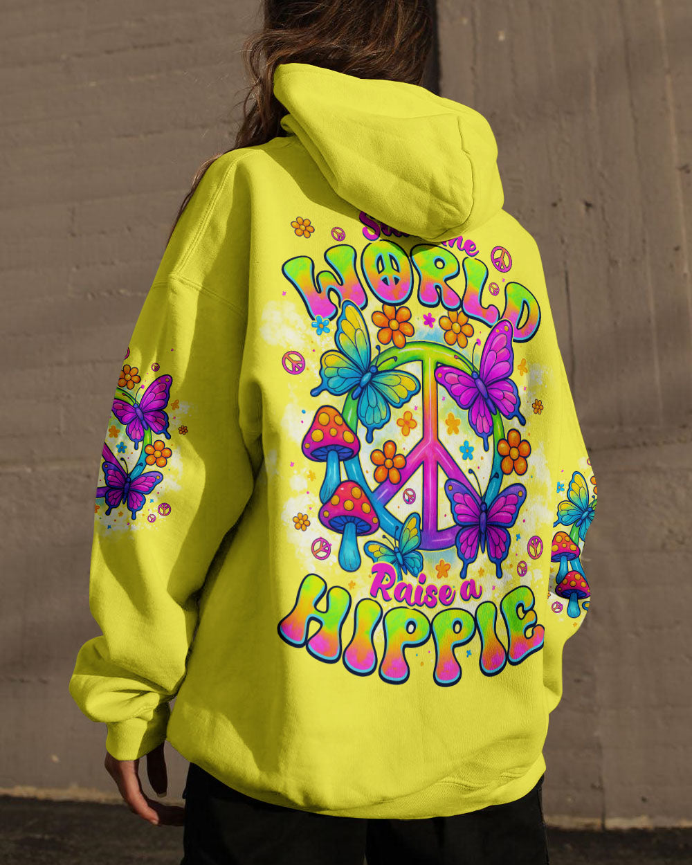 SAVE THE WORLD RAISE A HIPPIE ALL OVER PRINT - TYPQ0408252
