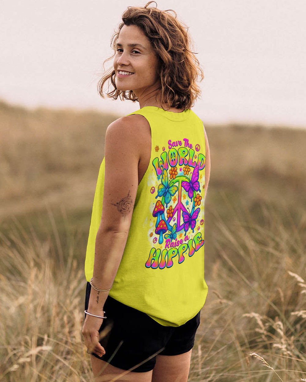 SAVE THE WORLD RAISE A HIPPIE ALL OVER PRINT - TYPQ0408252