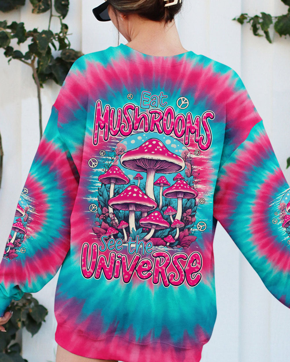 EAT MUSHROOMS SEE THE UNIVERSE TIE DYE ALL OVER PRINT - TYPQ0411251