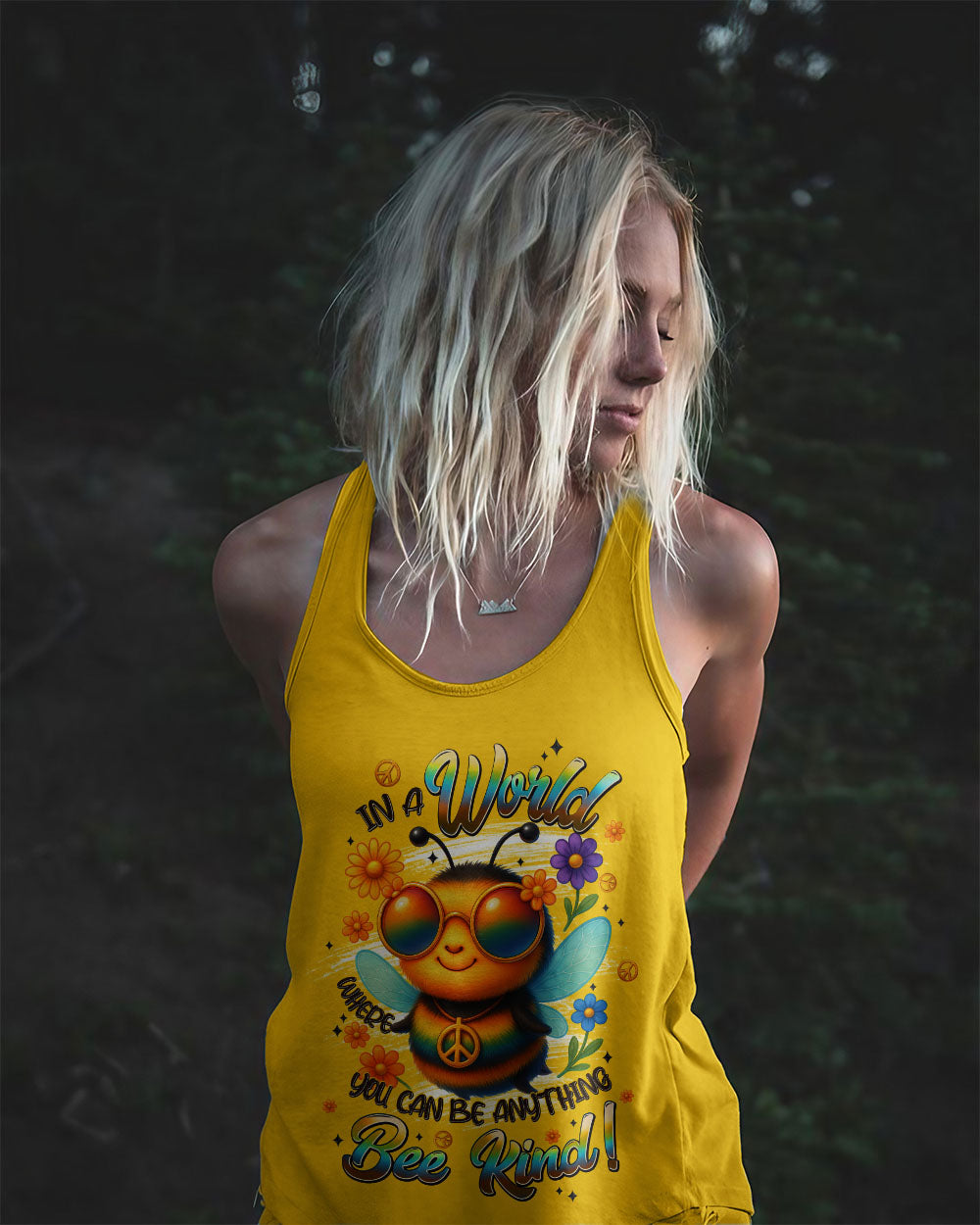 IN A WORLD WHERE YOU CAN BE ANYTHING BEE KIND ALL OVER PRINT - TYPQ0506253