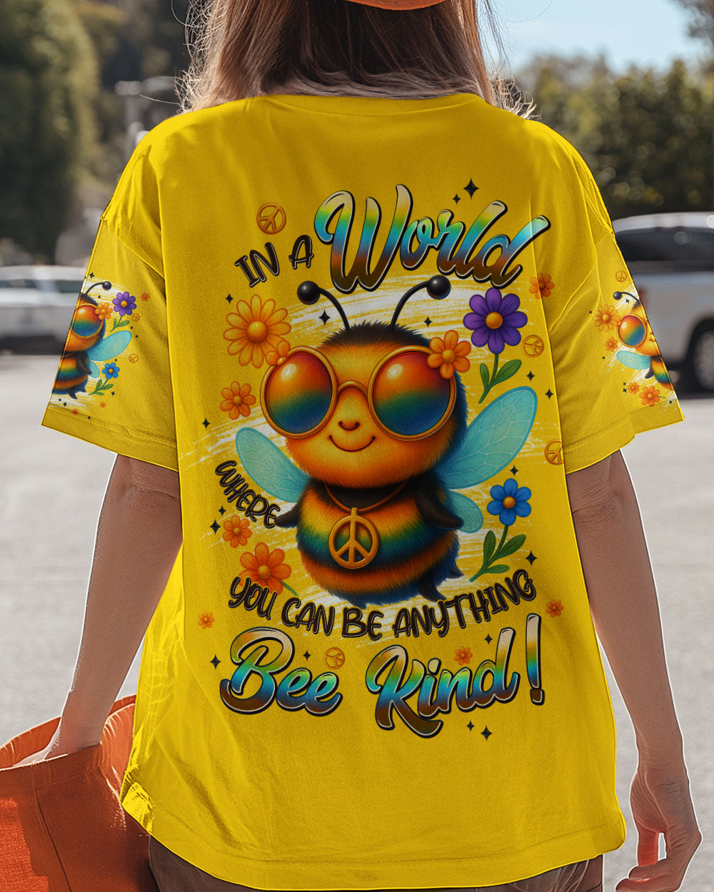 IN A WORLD WHERE YOU CAN BE ANYTHING BEE KIND ALL OVER PRINT - TYPQ0506253