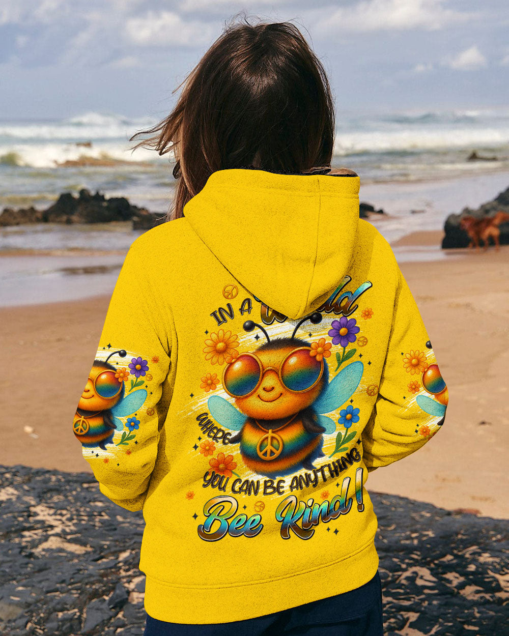 IN A WORLD WHERE YOU CAN BE ANYTHING BEE KIND ALL OVER PRINT - TYPQ0506253