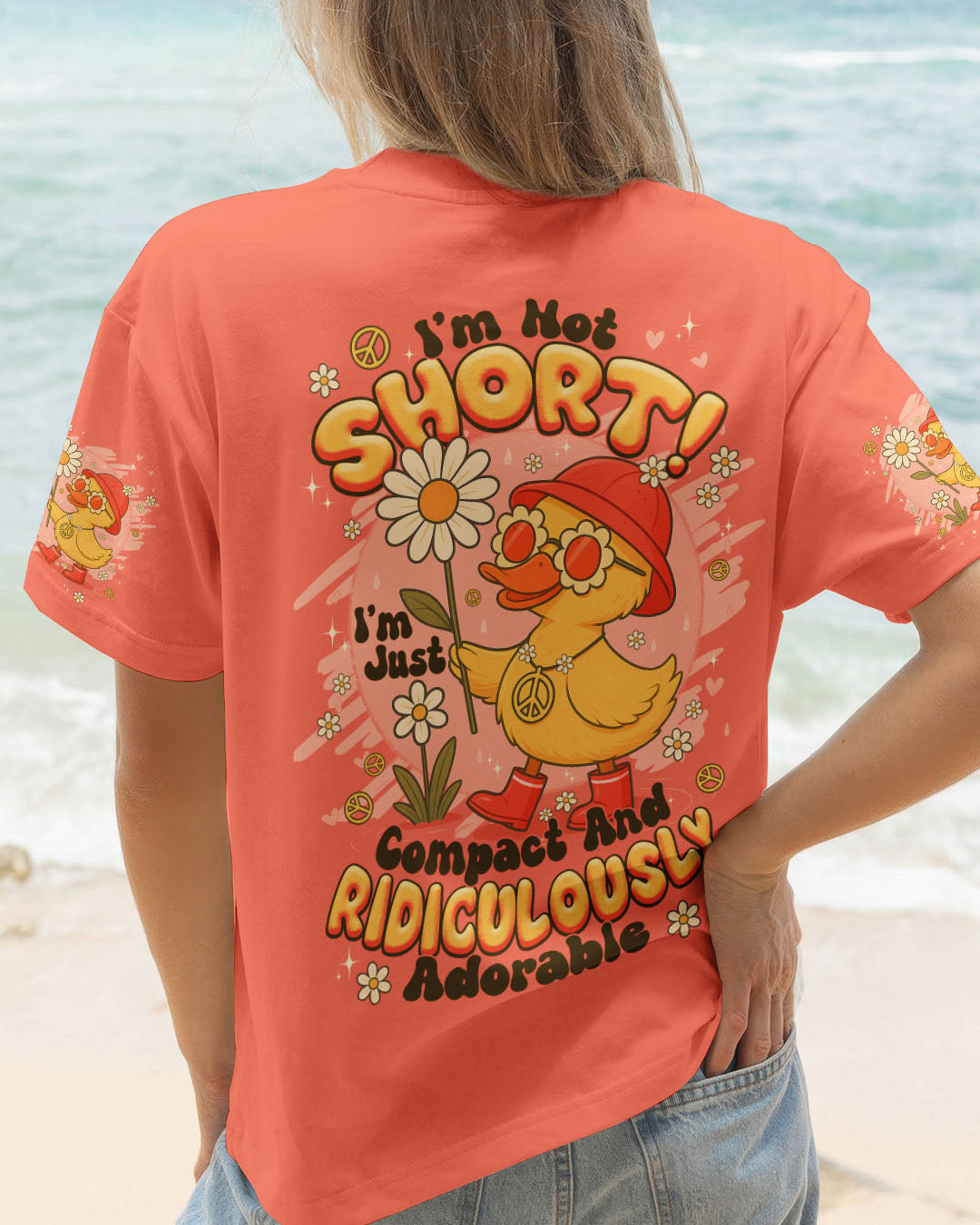 I'M NOT SHORT HIPPIE DUCK ALL OVER PRINT - TYPQ0508252