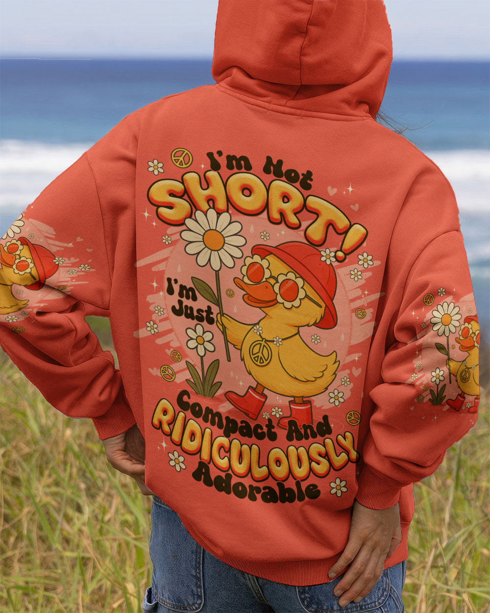 I'M NOT SHORT HIPPIE DUCK ALL OVER PRINT - TYPQ0508252