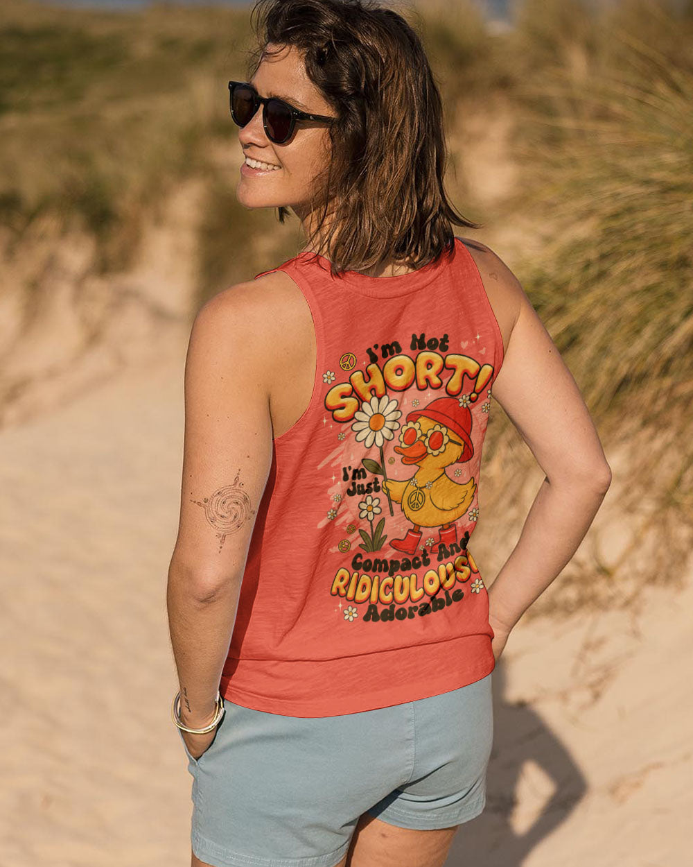 I'M NOT SHORT HIPPIE DUCK ALL OVER PRINT - TYPQ0508252