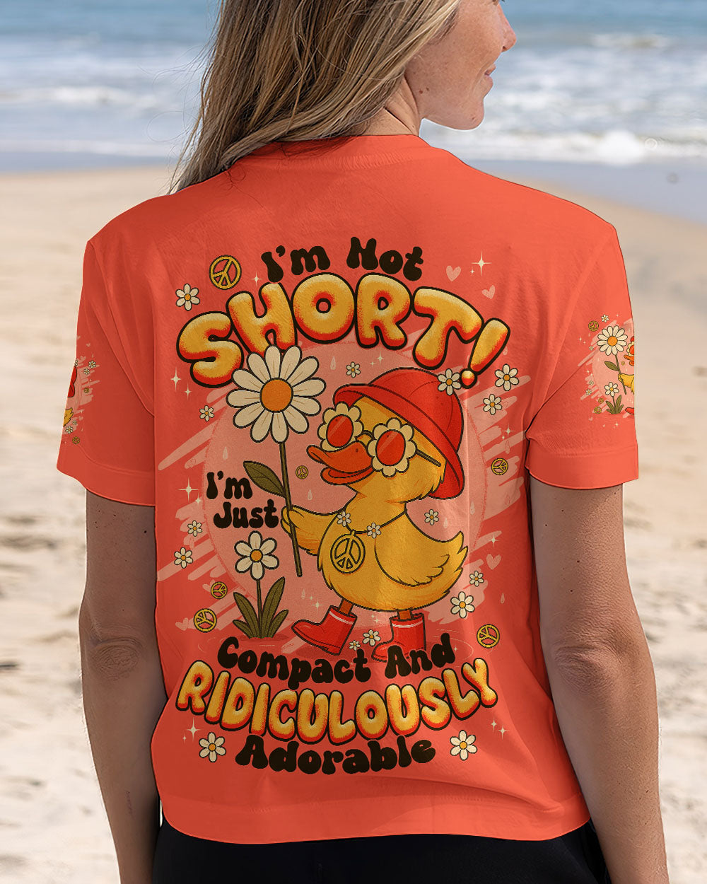I'M NOT SHORT HIPPIE DUCK ALL OVER PRINT - TYPQ0508252