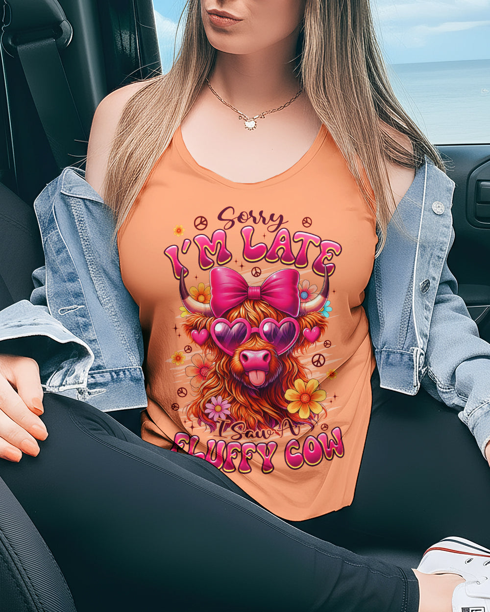 SORRY I'M LATE I SAW A FLUFFY COW ALL OVER PRINT - TYPQ0601261