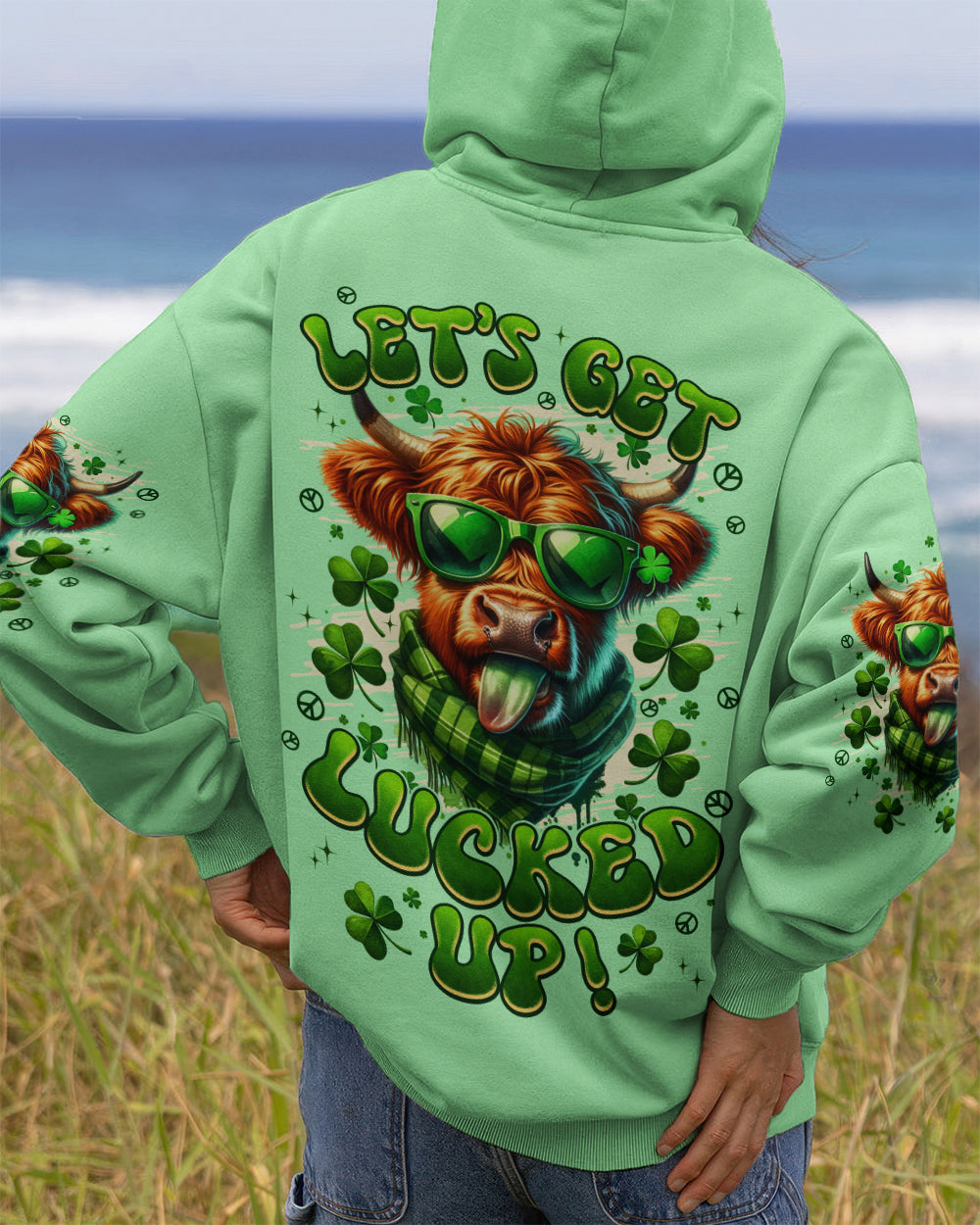 LET'S GET LUCKED UP COW PATRICK'S DAY ALL OVER PRINT - TYPQ0601262