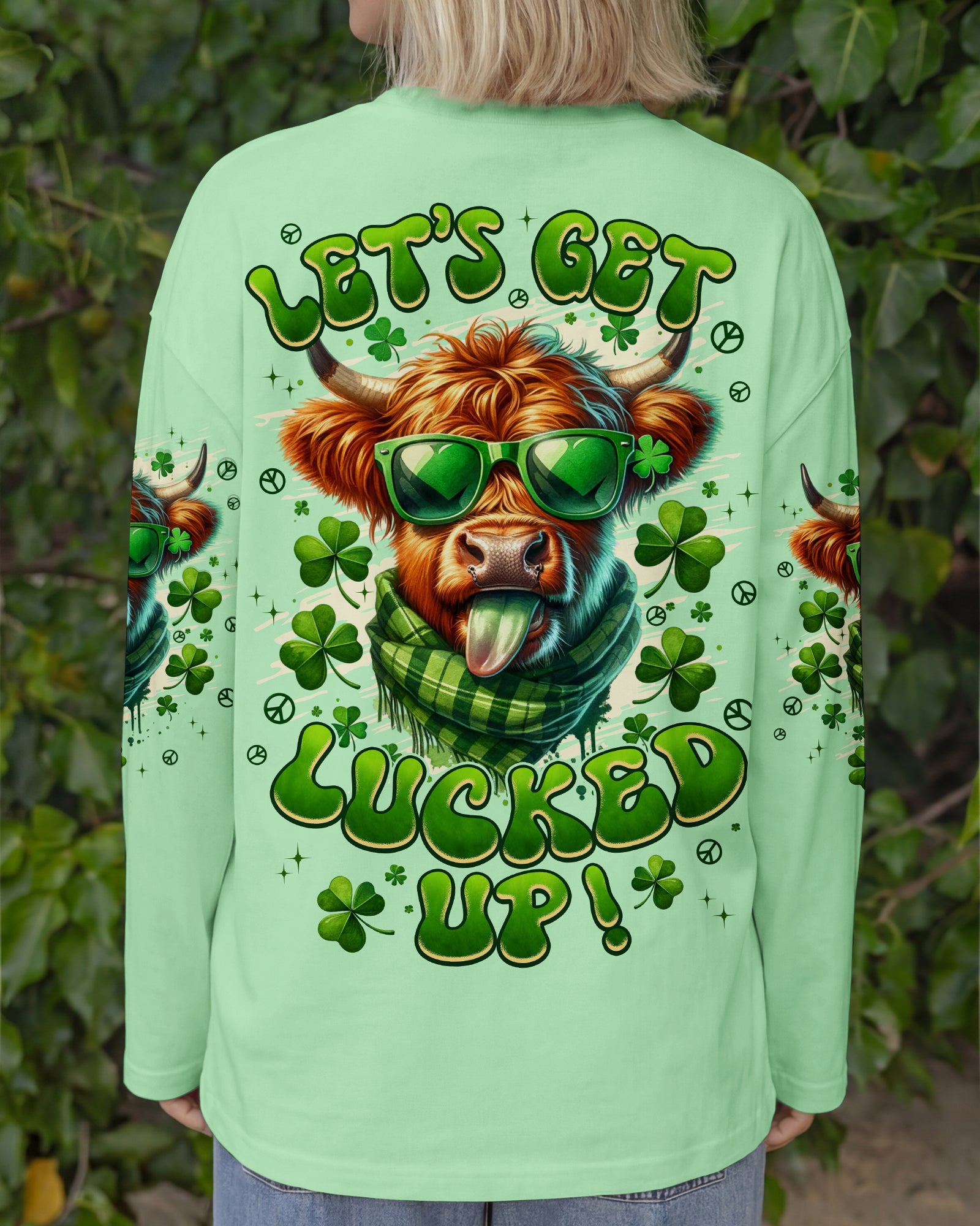 LET'S GET LUCKED UP COW PATRICK'S DAY ALL OVER PRINT - TYPQ0601262