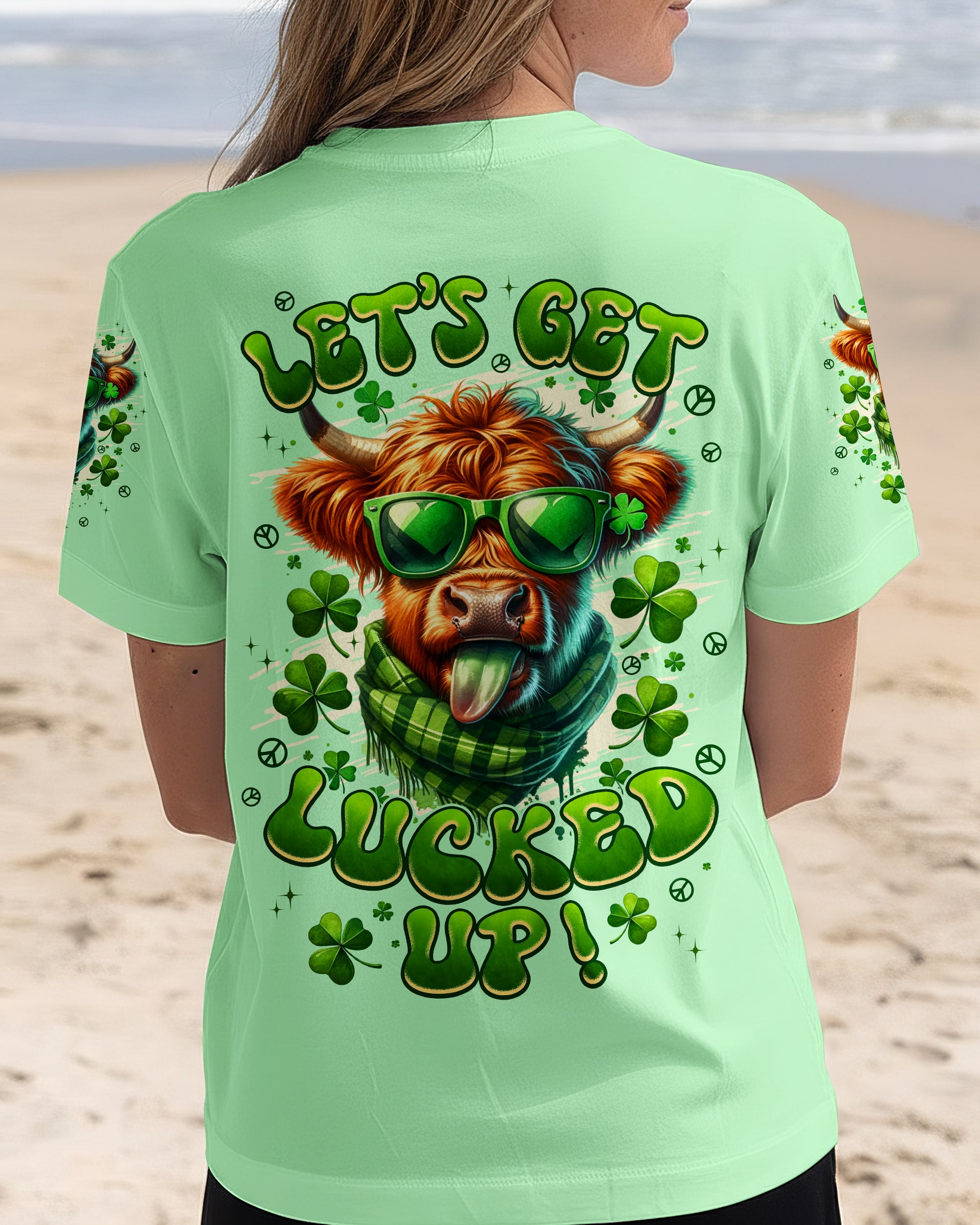 LET'S GET LUCKED UP COW PATRICK'S DAY ALL OVER PRINT - TYPQ0601262