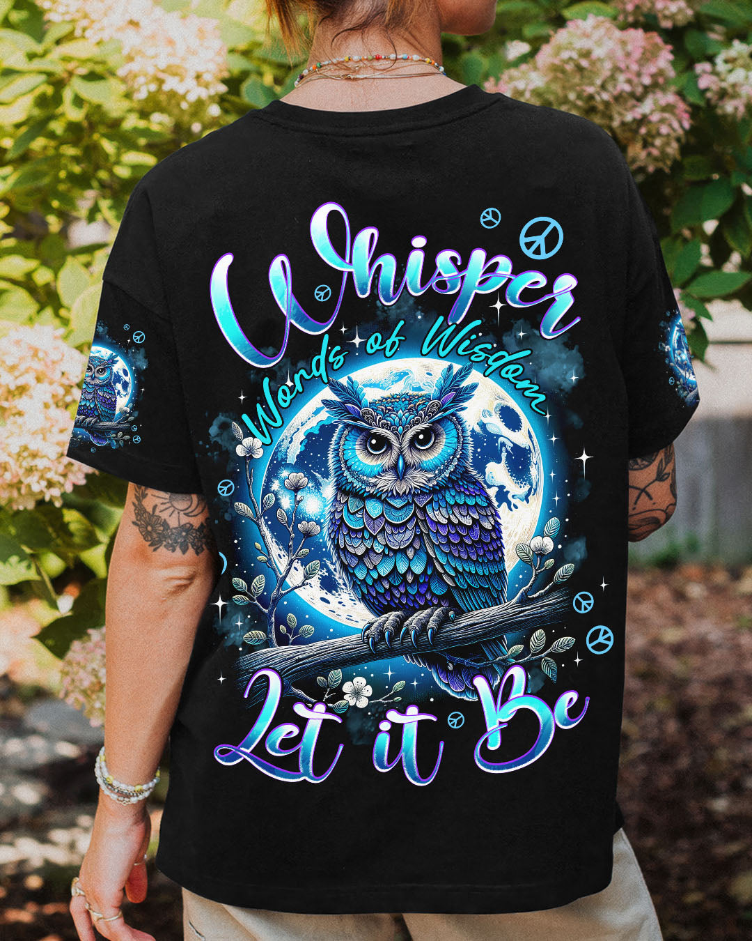 WHISPER WORDS OF WISDOM LET IT BE OWL ALL OVER PRINT - TYPQ0711252