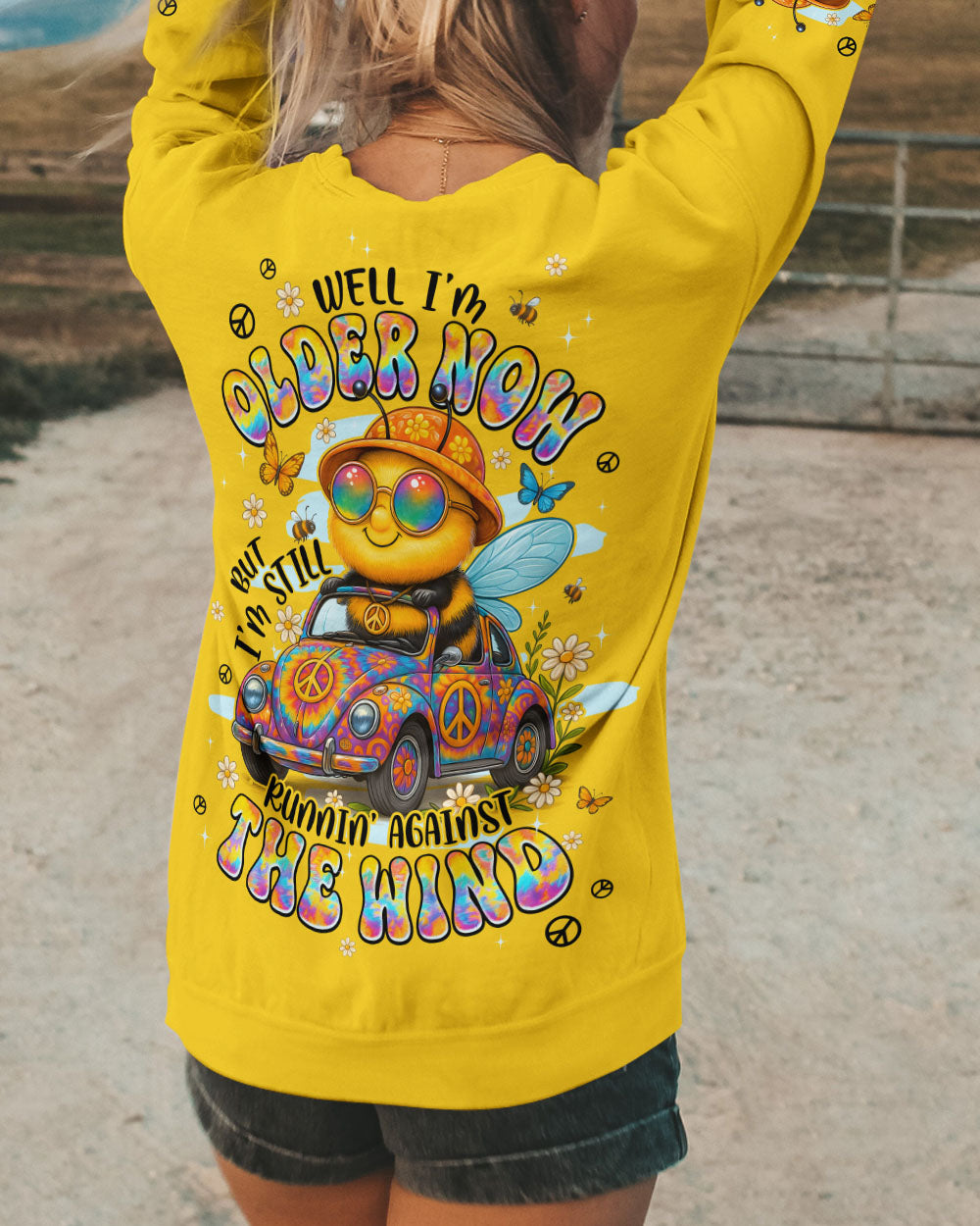RUNNING AGAINST THE WIND BEE HIPPIE ALL OVER PRINT - TYPQ0807252