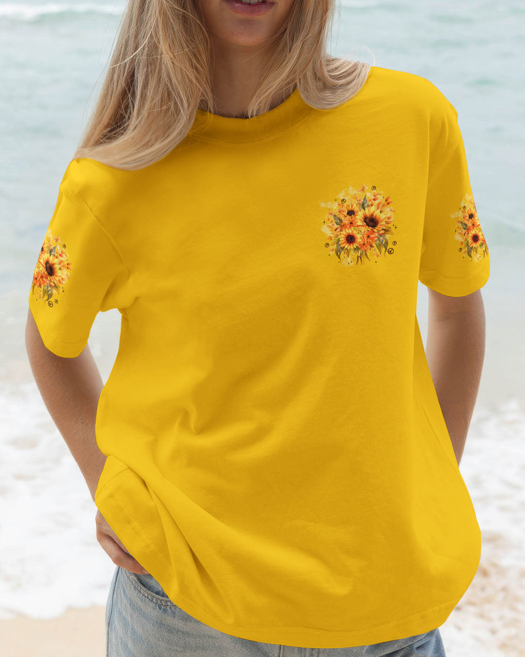 YOU BELONG AMONG THE WILDFLOWERS SUNFLOWER ALL OVER PRINT - TYPQ0810253