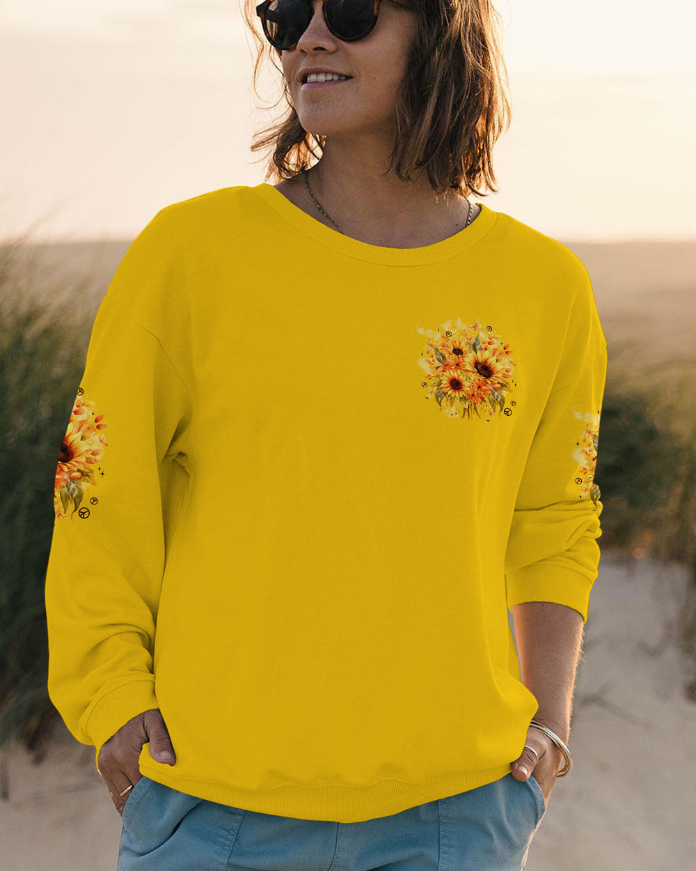 YOU BELONG AMONG THE WILDFLOWERS SUNFLOWER ALL OVER PRINT - TYPQ0810253