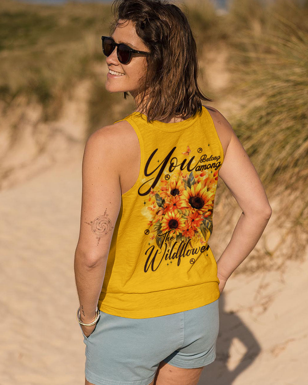 YOU BELONG AMONG THE WILDFLOWERS SUNFLOWER ALL OVER PRINT - TYPQ0810253