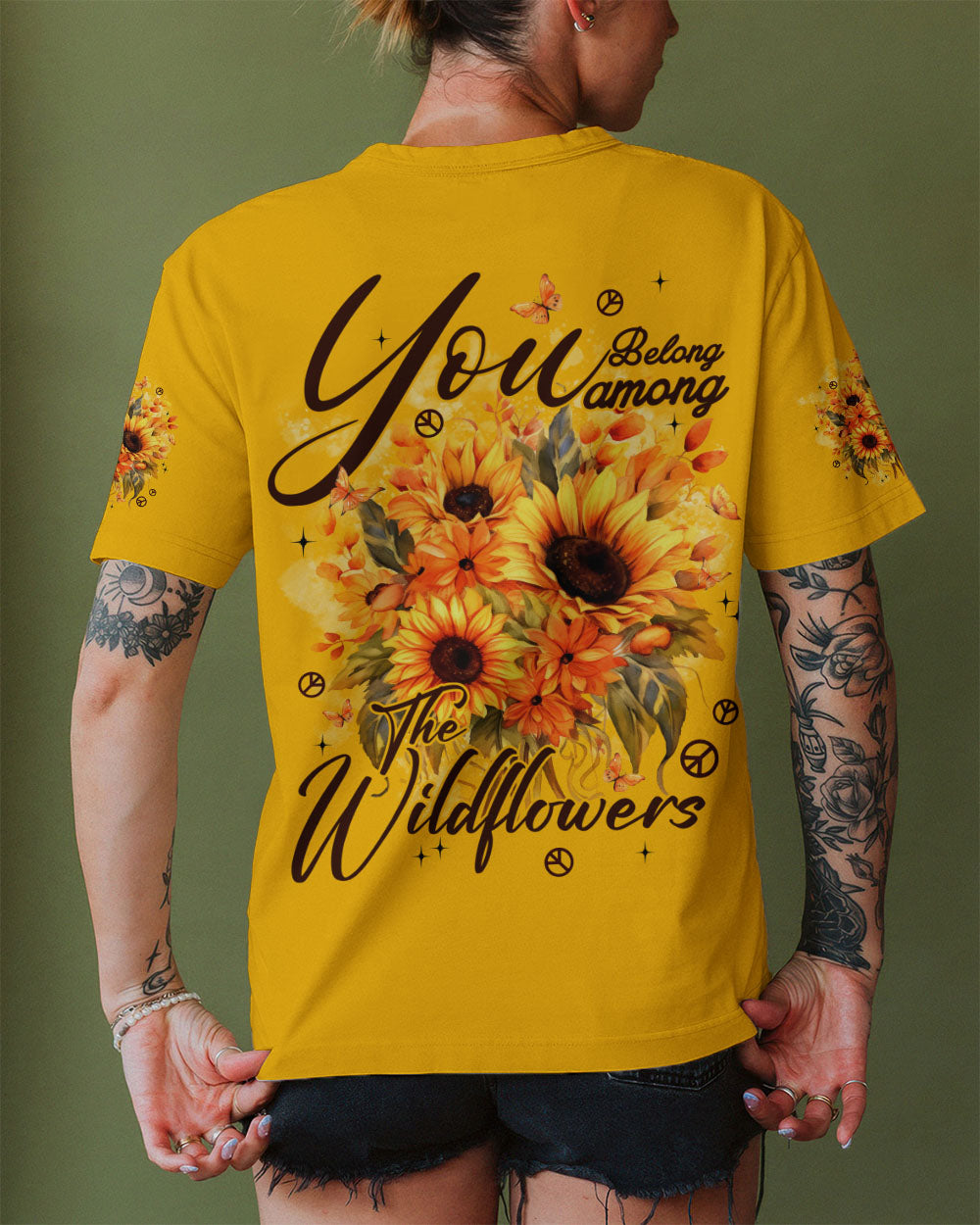 YOU BELONG AMONG THE WILDFLOWERS SUNFLOWER ALL OVER PRINT - TYPQ0810253