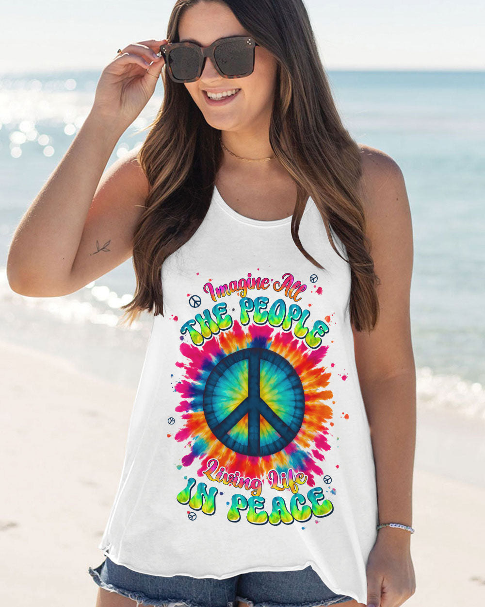 IMAGINE ALL THE PEOPLE LIVING LIFE IN PEACE TIE DYE ALL OVER PRINT - TYPQ0906251
