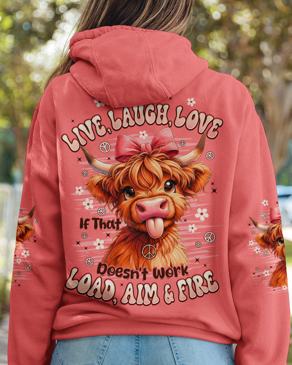 LIVE LAUGH LOVE COW ALL OVER PRINT - TYPQ0912252