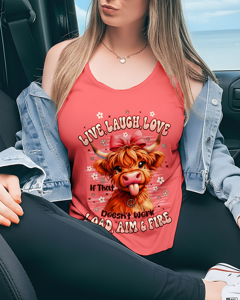 LIVE LAUGH LOVE COW ALL OVER PRINT - TYPQ0912252