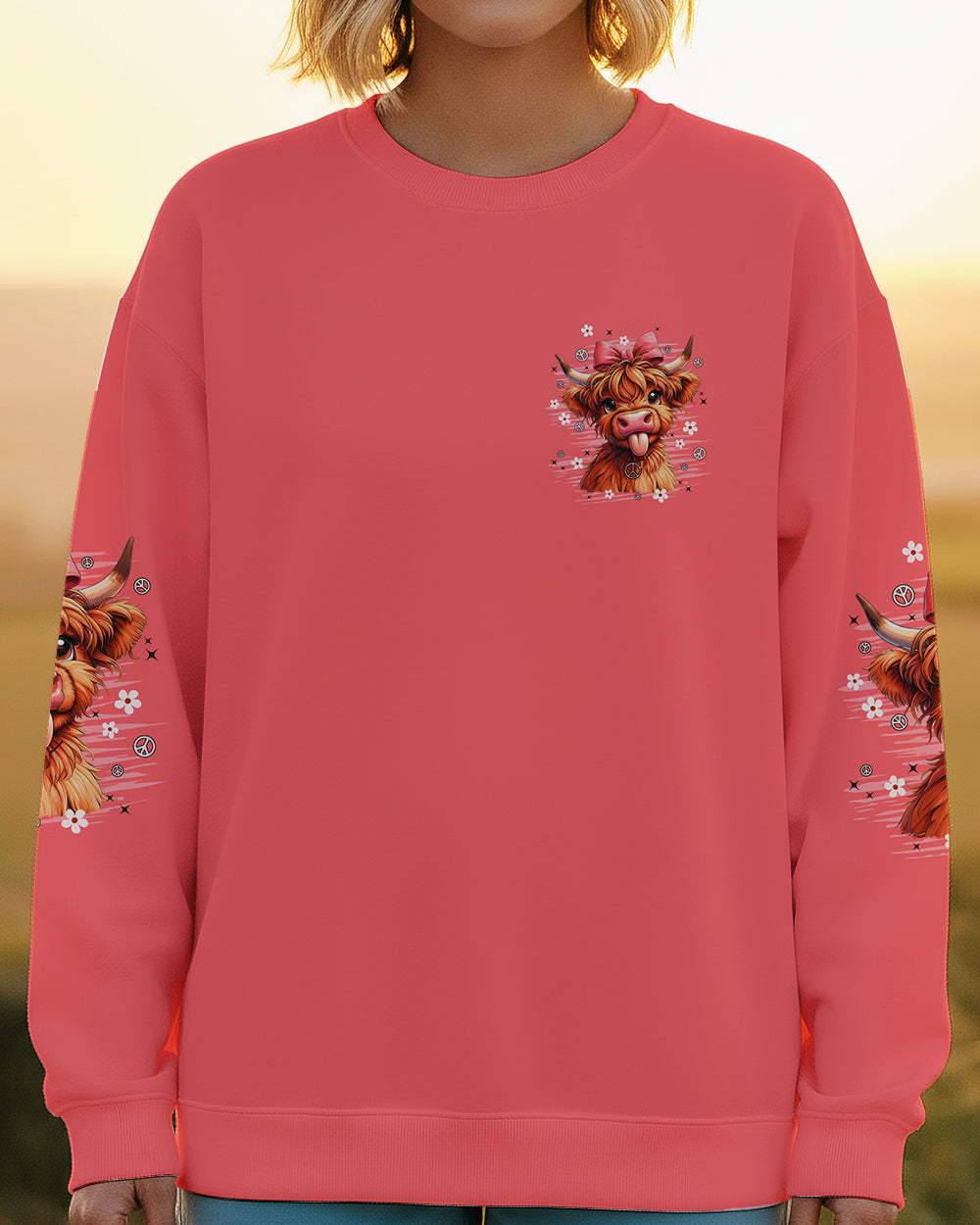 LIVE LAUGH LOVE COW ALL OVER PRINT - TYPQ0912252