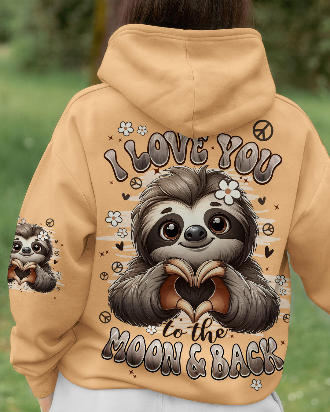 I LOVE YOU TO THE MOON AND BACK SLOTH ALL OVER PRINT - TYPQ1109251