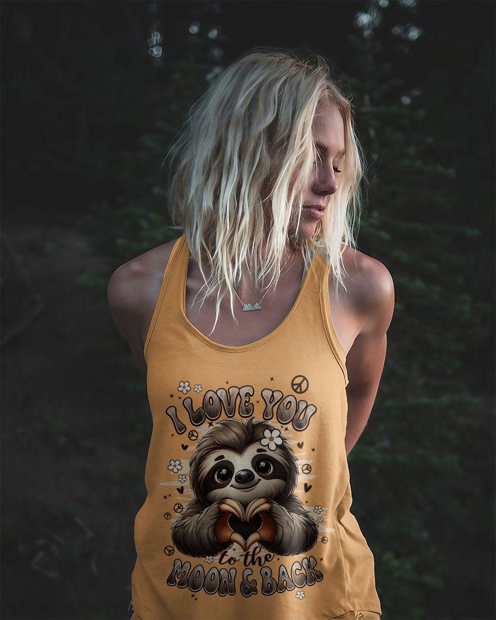 I LOVE YOU TO THE MOON AND BACK SLOTH ALL OVER PRINT - TYPQ1109251