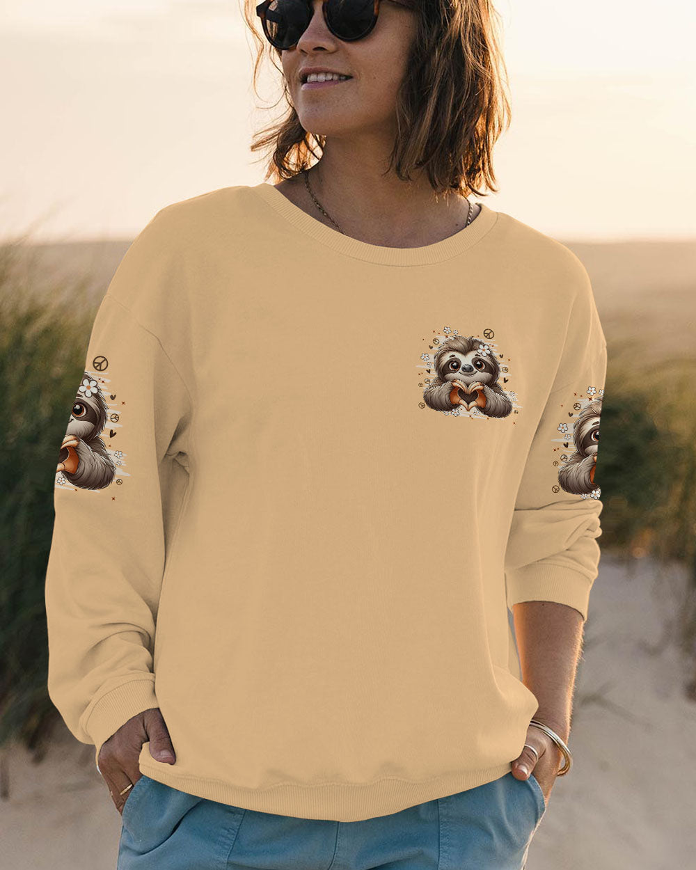 I LOVE YOU TO THE MOON AND BACK SLOTH ALL OVER PRINT - TYPQ1109251