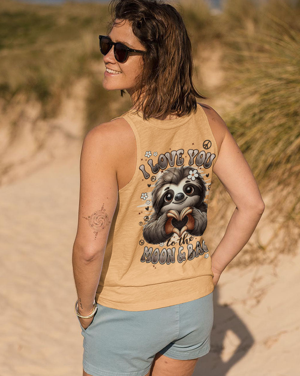 I LOVE YOU TO THE MOON AND BACK SLOTH ALL OVER PRINT - TYPQ1109251