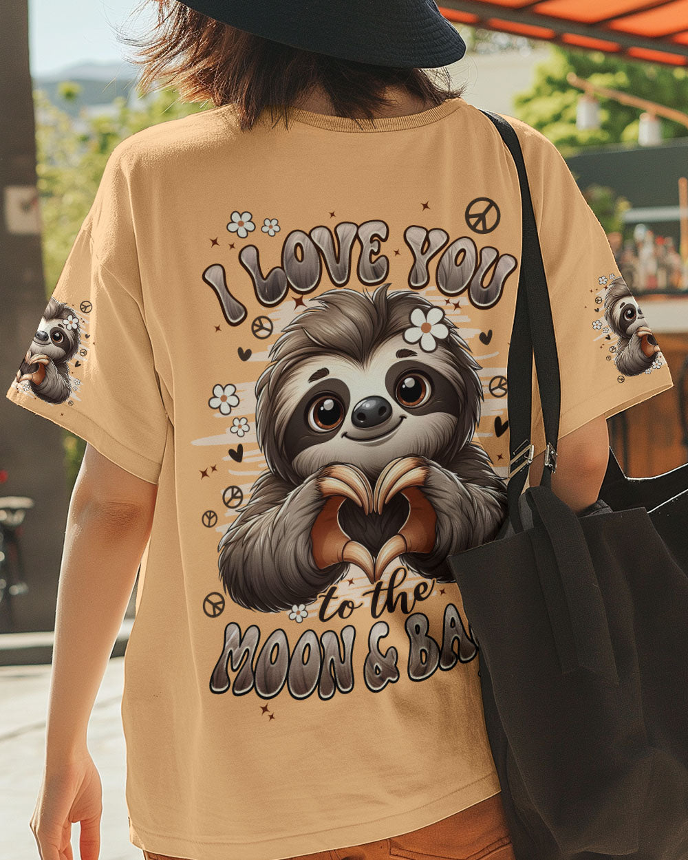I LOVE YOU TO THE MOON AND BACK SLOTH ALL OVER PRINT - TYPQ1109251