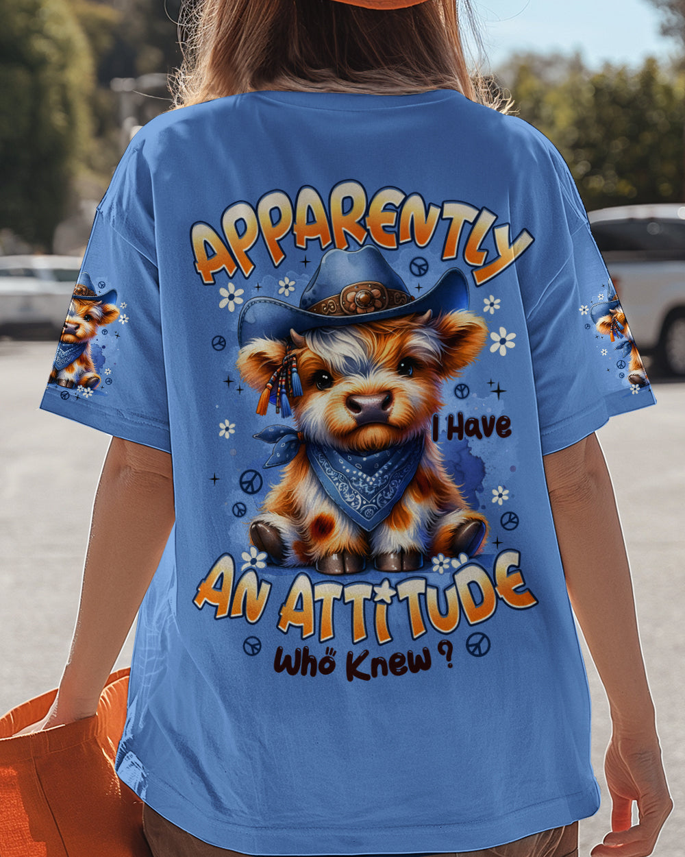 APPARENTLY I HAVE AN ATTITUDE WHO KNEW COW ALL OVER PRINT - TYPQ1112251