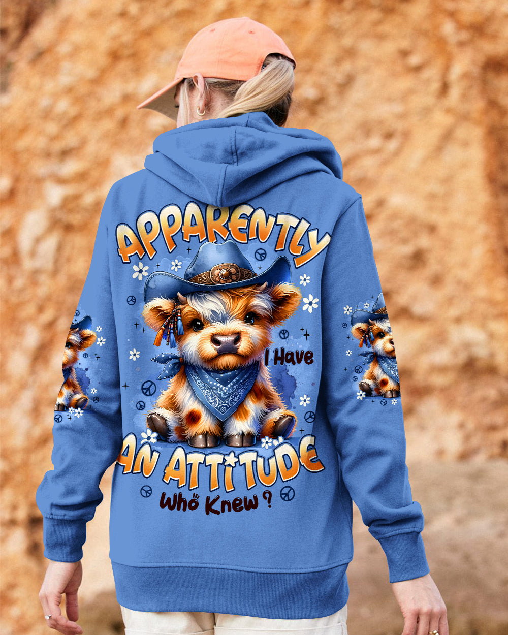APPARENTLY I HAVE AN ATTITUDE WHO KNEW COW ALL OVER PRINT - TYPQ1112251