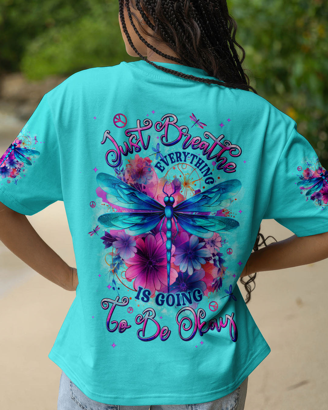 JUST BREATHE DRAGONFLY ALL OVER PRINT - TYPQ1206253