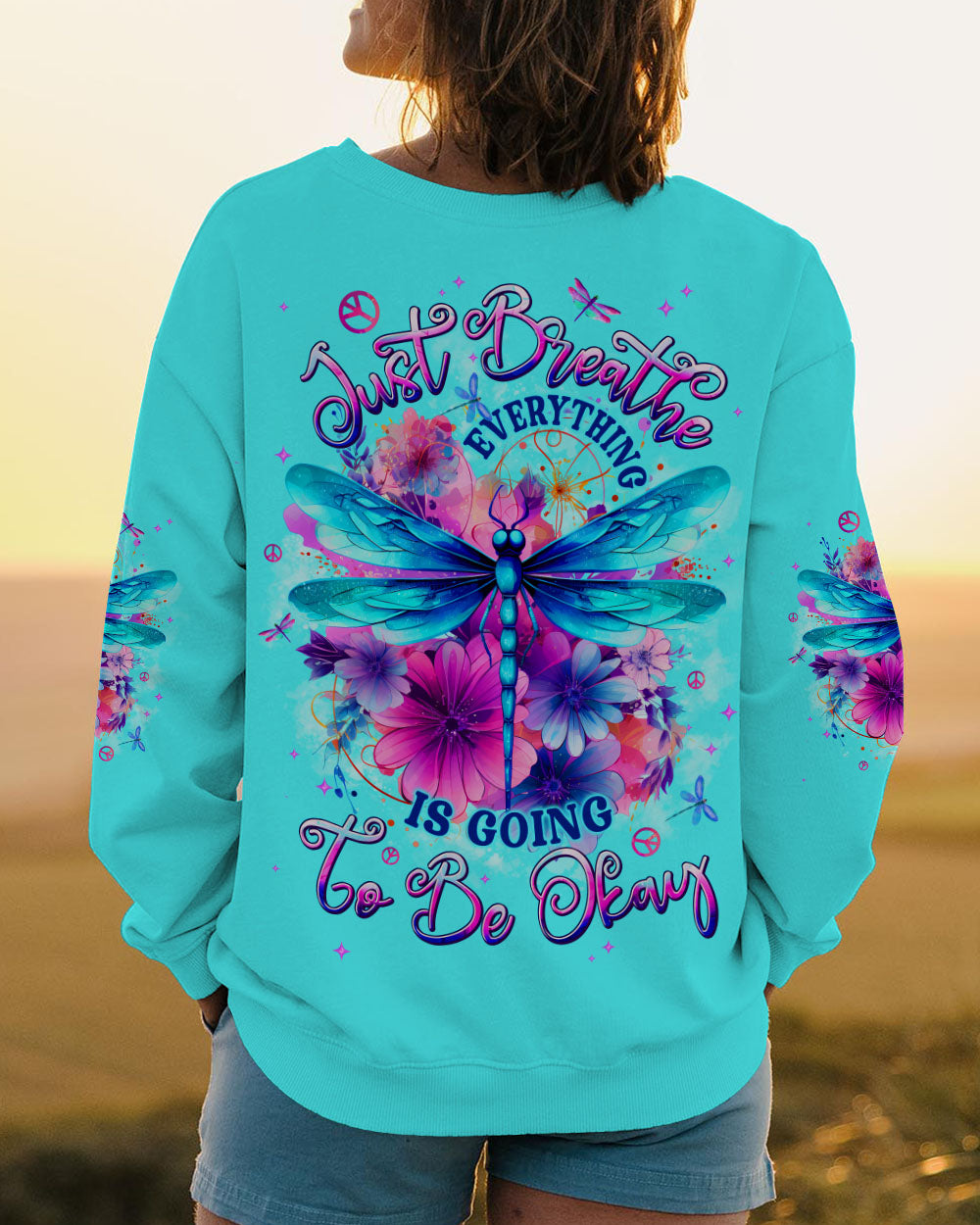 JUST BREATHE DRAGONFLY ALL OVER PRINT - TYPQ1206253