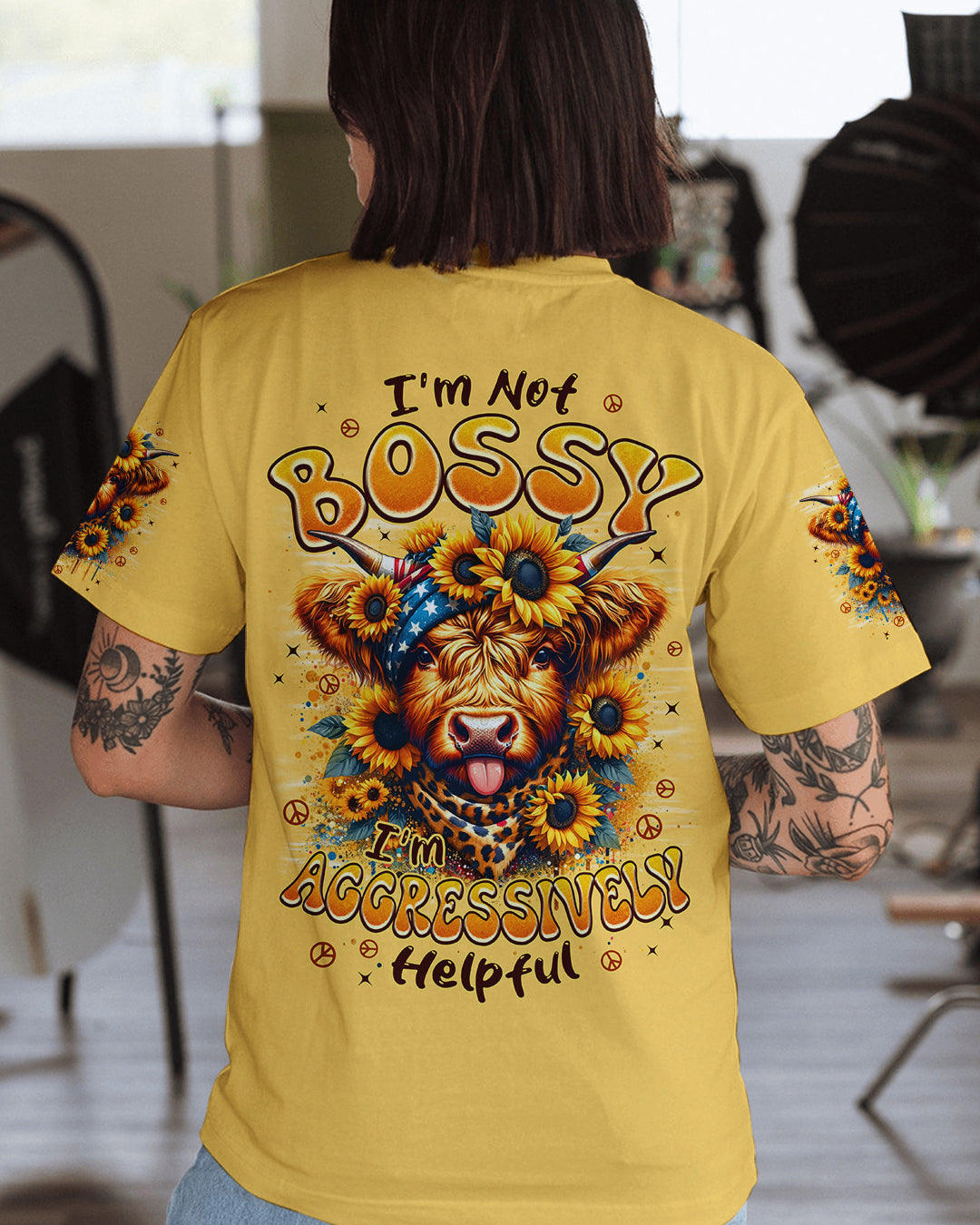 I'M AGGRESSIVELY HELPFUL COW ALL OVER PRINT - TYPQ1301261