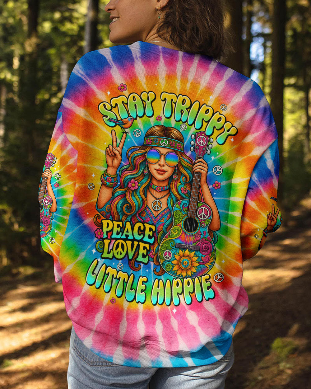 STAY TRIPPY LITTLE HIPPIE TIE DYE ALL OVER PRINT - TYPQ1306251