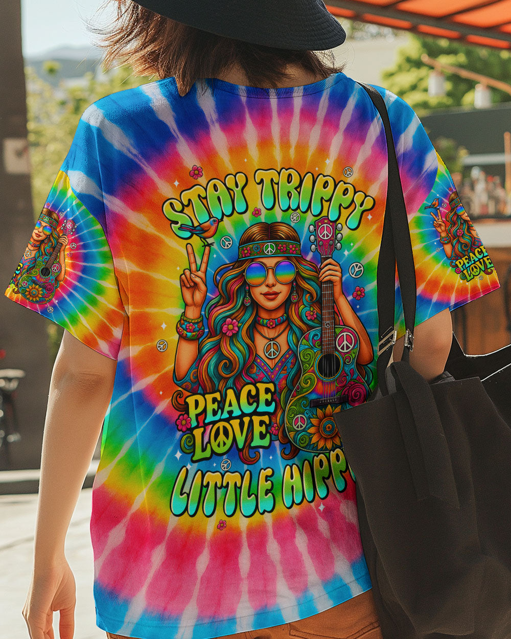STAY TRIPPY LITTLE HIPPIE TIE DYE ALL OVER PRINT - TYPQ1306251