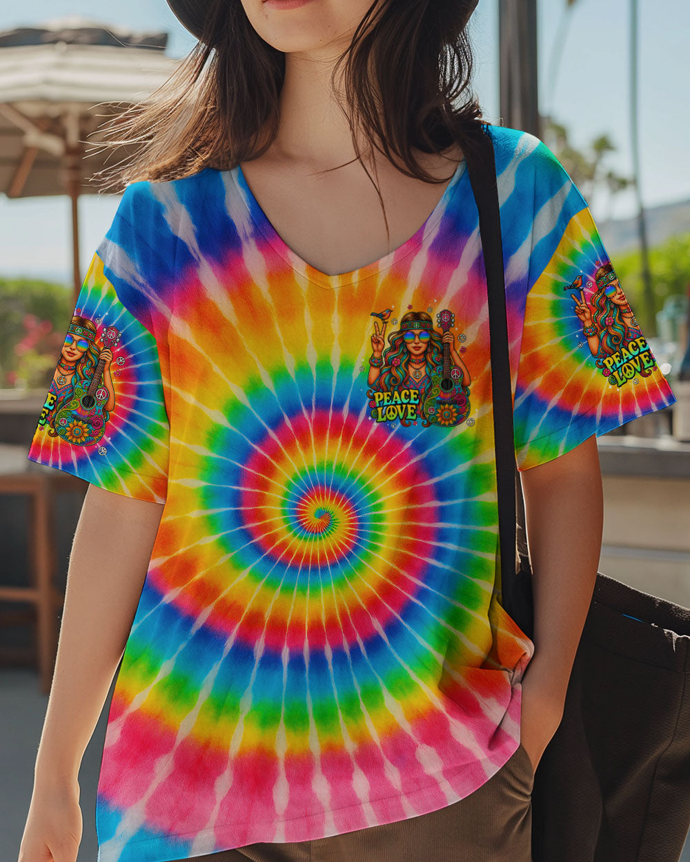 STAY TRIPPY LITTLE HIPPIE TIE DYE ALL OVER PRINT - TYPQ1306251