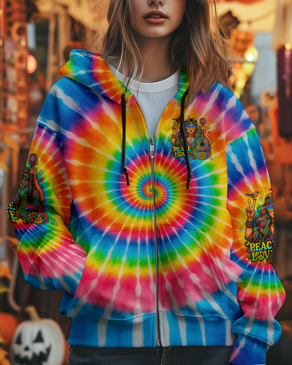 STAY TRIPPY LITTLE HIPPIE TIE DYE ALL OVER PRINT - TYPQ1306251