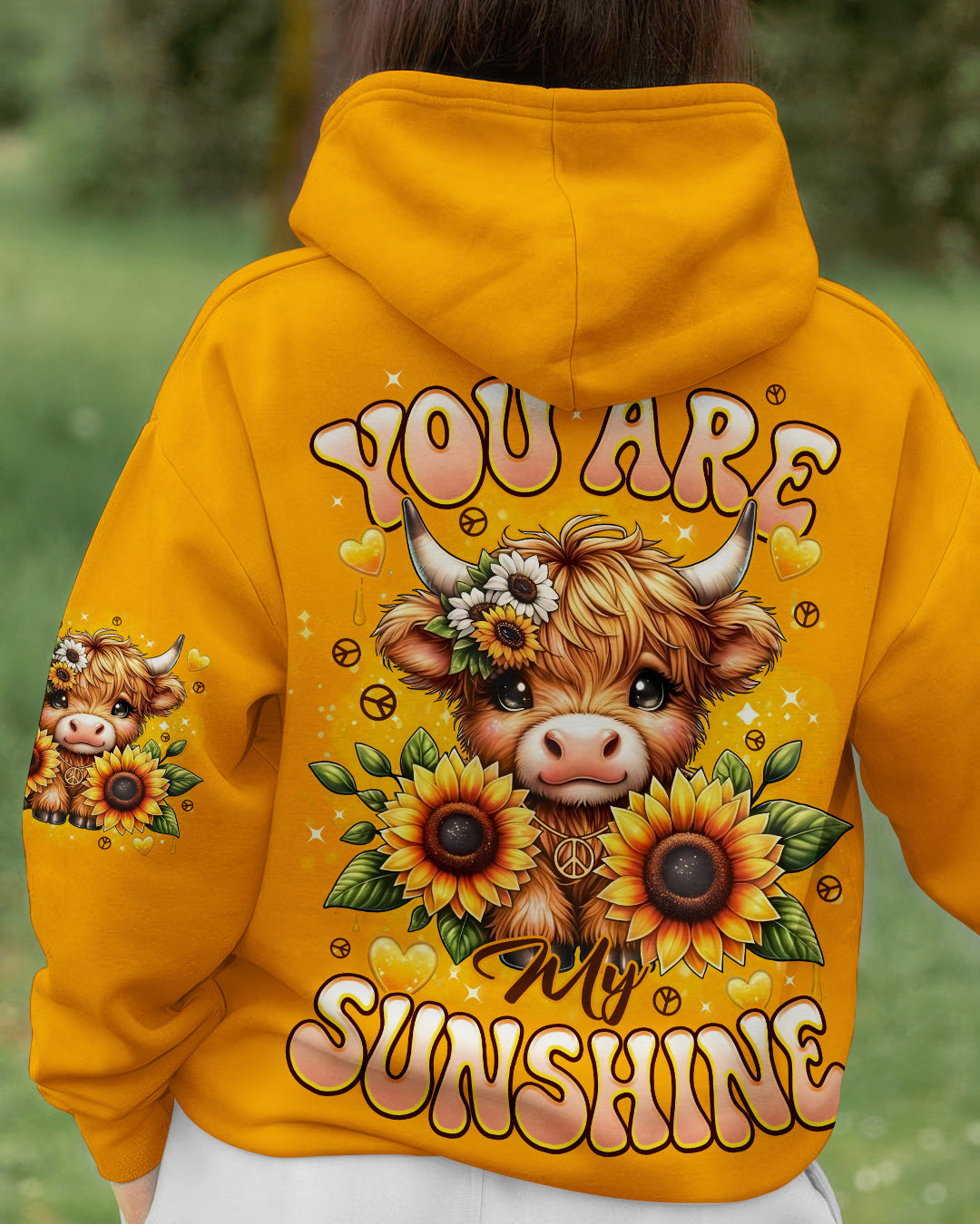 YOU ARE MY SUNSHINE SUNFLOWER COW ALL OVER PRINT - TYPQ1312252