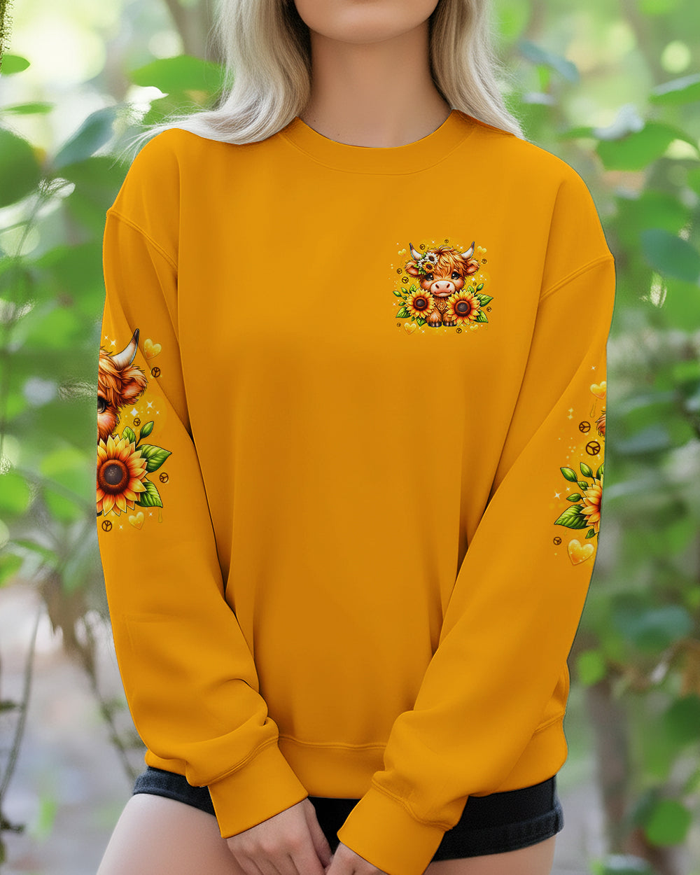 YOU ARE MY SUNSHINE SUNFLOWER COW ALL OVER PRINT - TYPQ1312252
