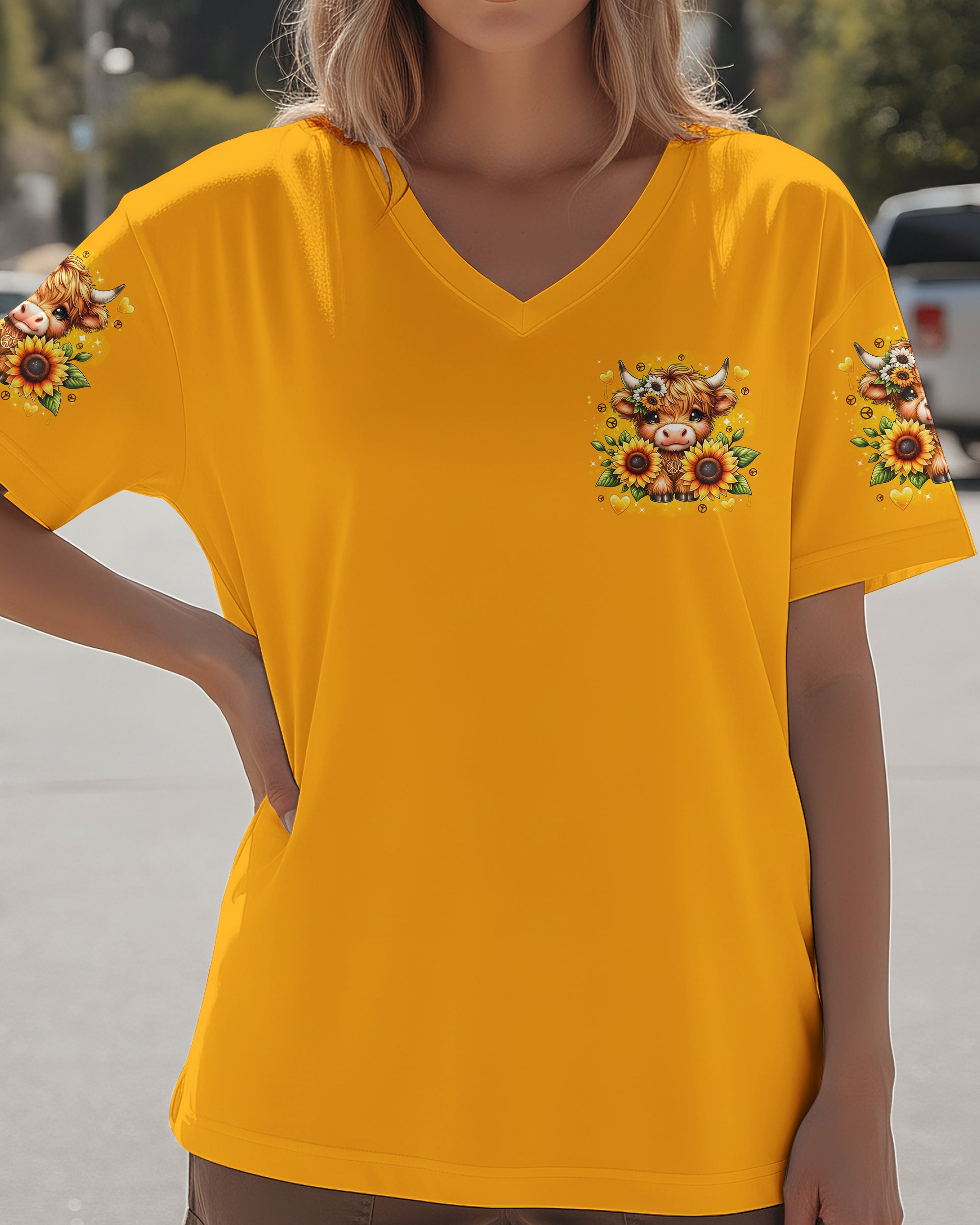 YOU ARE MY SUNSHINE SUNFLOWER COW ALL OVER PRINT - TYPQ1312252