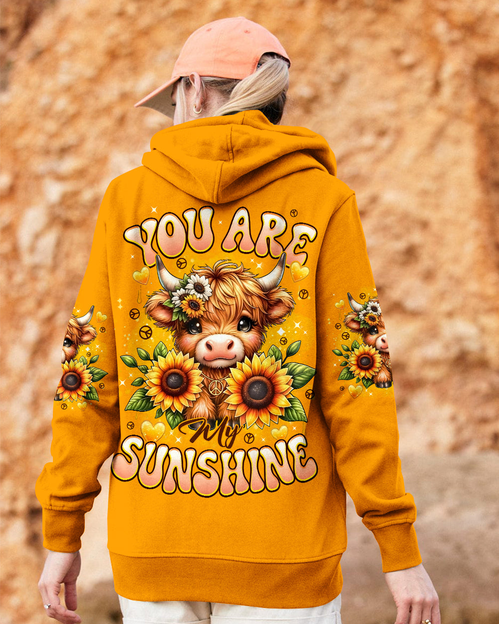 YOU ARE MY SUNSHINE SUNFLOWER COW ALL OVER PRINT - TYPQ1312252