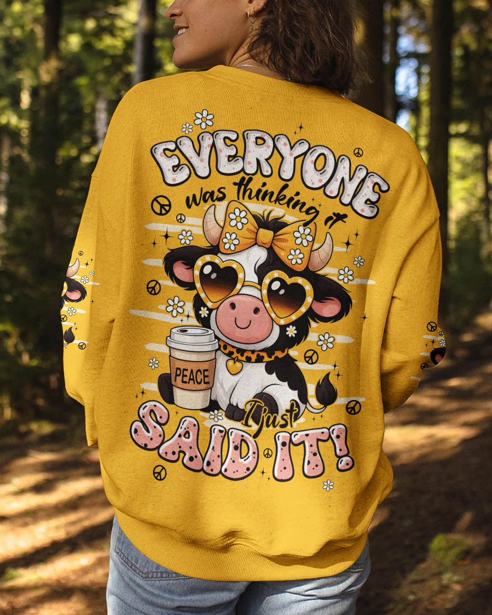 EVERYONE WAS THINKING IT COW HIPPIE ALL OVER PRINT - TYPQ1407252