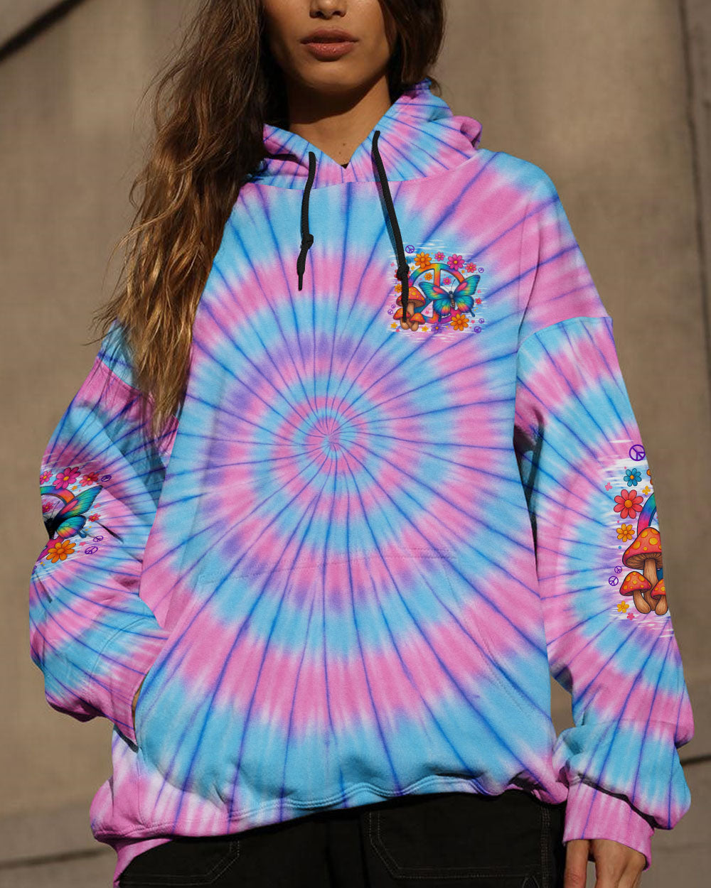 IMAGINE ALL THE PEOPLE LIVING LIFE IN PEACE TIE DYE ALL OVER PRINT - TYPQ1408251