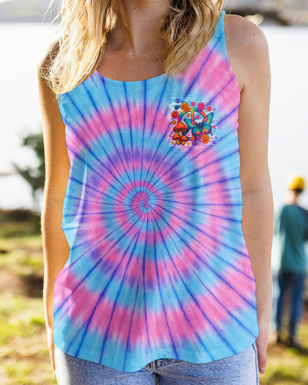 IMAGINE ALL THE PEOPLE LIVING LIFE IN PEACE TIE DYE ALL OVER PRINT - TYPQ1408251