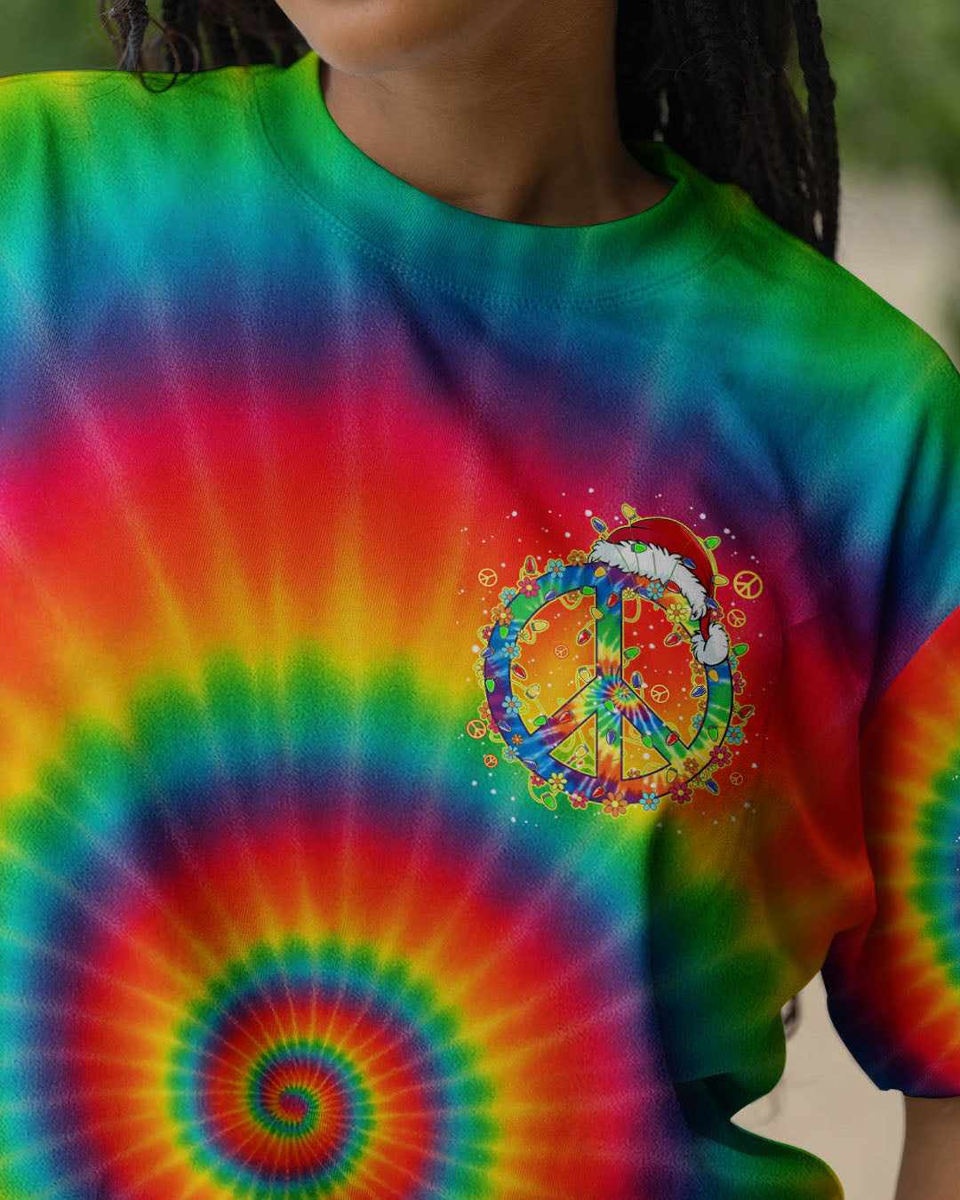 IMAGINE ALL THE PEOPLE LIVING LIFE IN PEACE CHRISTMAS TIE DYE ALL OVER PRINT - TYPQ1411251