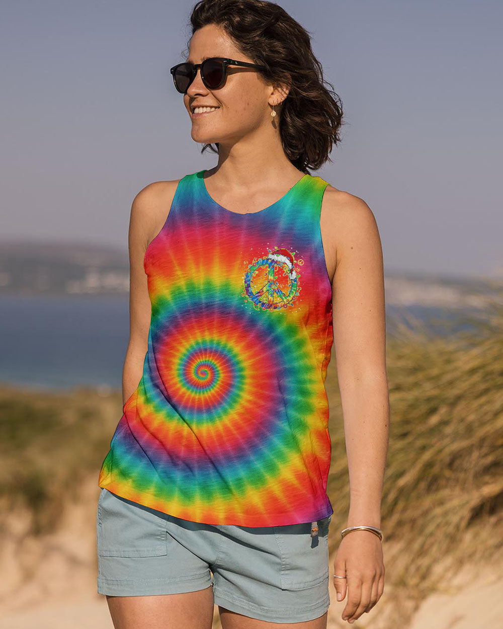 IMAGINE ALL THE PEOPLE LIVING LIFE IN PEACE CHRISTMAS TIE DYE ALL OVER PRINT - TYPQ1411251