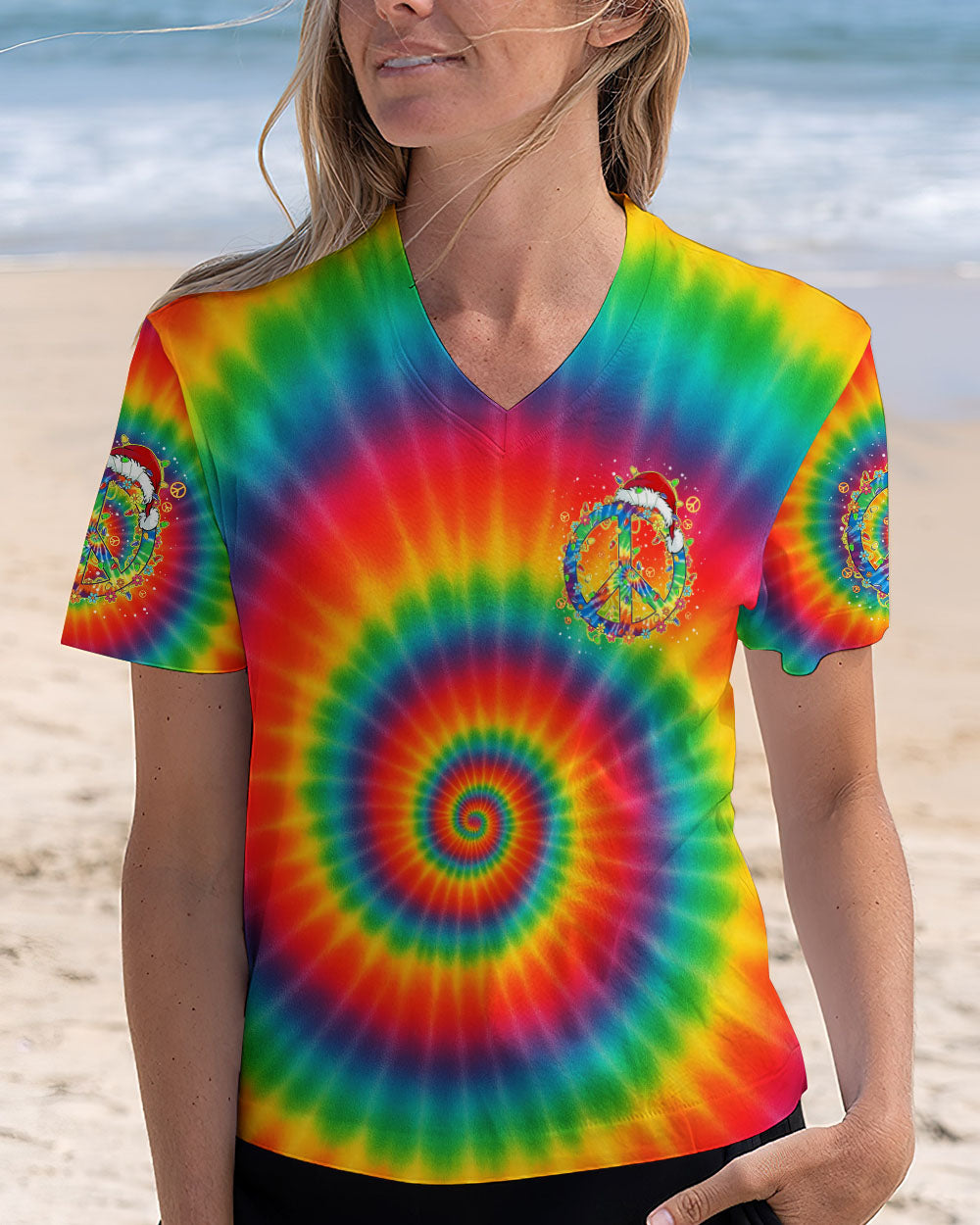 IMAGINE ALL THE PEOPLE LIVING LIFE IN PEACE CHRISTMAS TIE DYE ALL OVER PRINT - TYPQ1411251